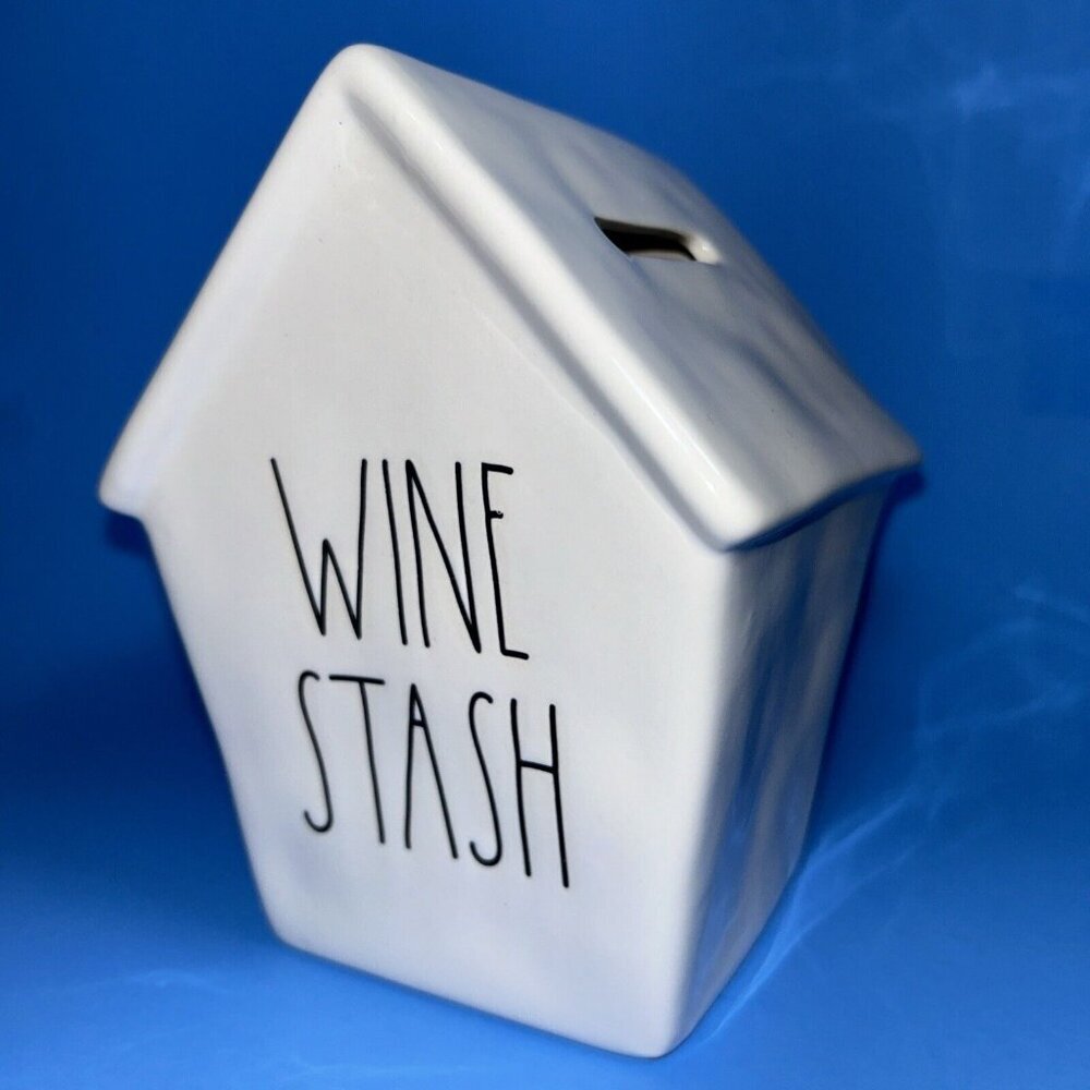 Rae Dunn Magenta Artisan Collection ~Wine Stash~ Ceramic Birdhouse Bank C2 - Picture 4 of 13